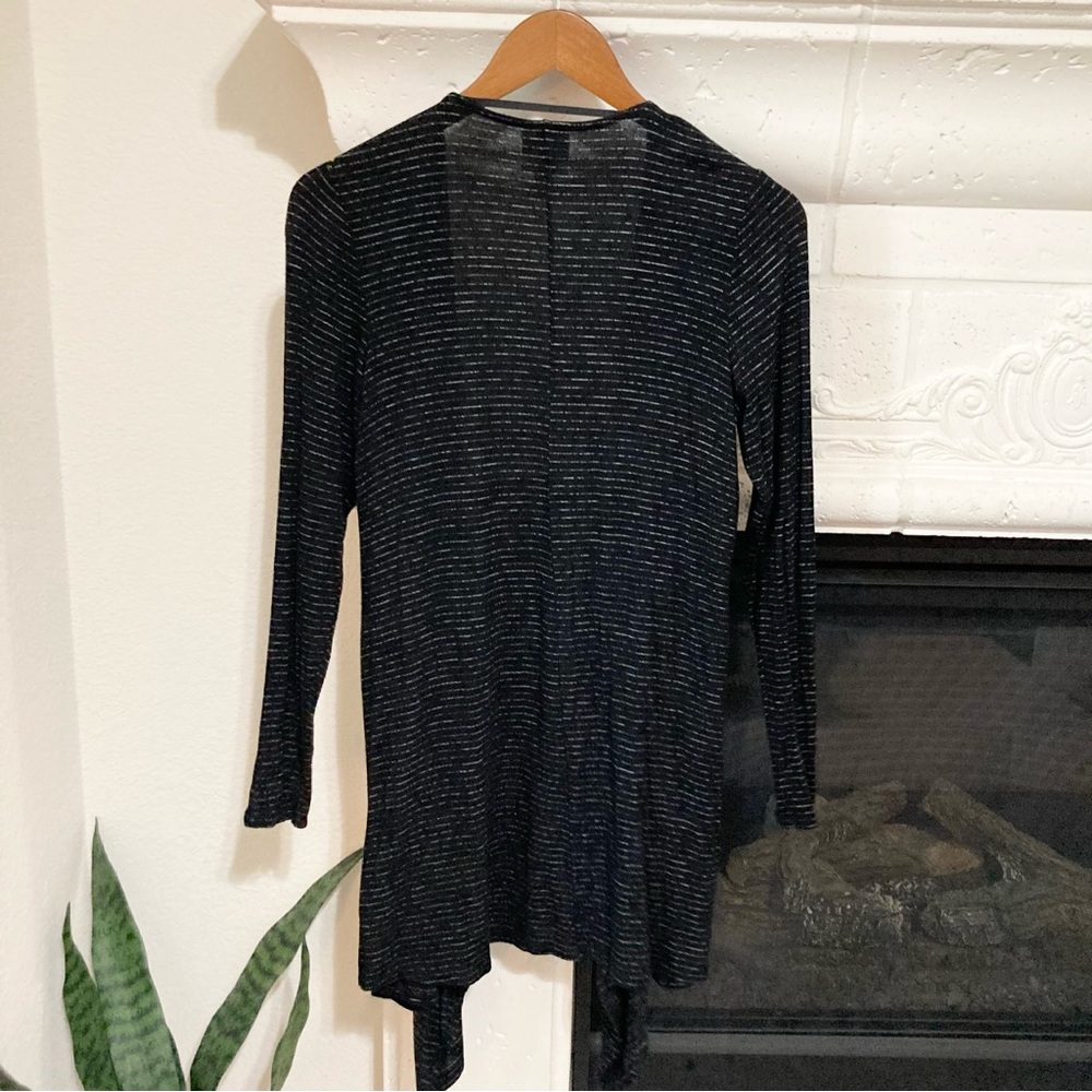 Black and White Open Cardigan Long Tunic Knox Rose Size XS - S - Picture 4 of 8